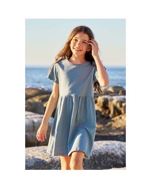 Mountain Warehouse - "Izzy" Kleid für Mädchen Broderie-Ärmel (Hellblau)