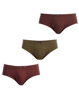 3er-Pack Herren Essenzielle Bedruckte Slips mit Öffnung A0090