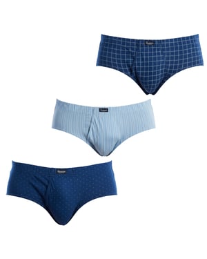 3er-Pack Herren Essenzielle Bedruckte Slips mit Öffnung A0090