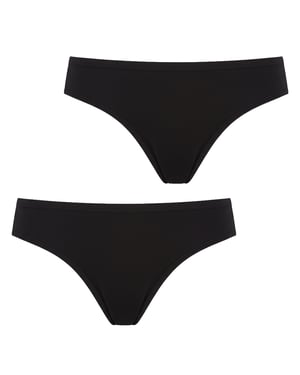 2er-Pack Mikromodal-Bikiniunterhosen für Damen Q107