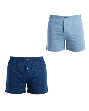 Packung mit 2 essential Baumwoll-Herrenboxershorts mit elastischem Bund A0100
