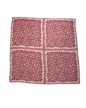 Hermès, roter Seidenschal mit Blumenmuster