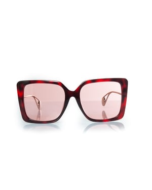 Gucci Pre-owned Oversized Havana Sonnenbrille - Gold
