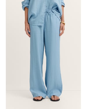 Bugatti Damen Leinenhose Modern Fit mit entspannter Bundlösung