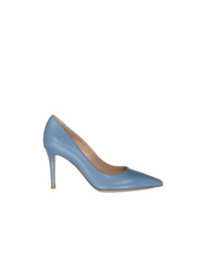 Gianvito Rossi Blaue Leder Pumps mit hohem Absatz
