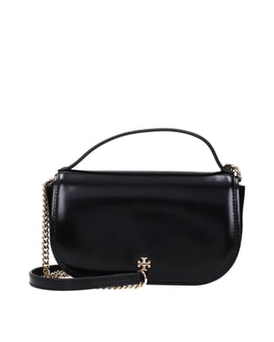 Tory Burch Schwarze Leder-Handtasche