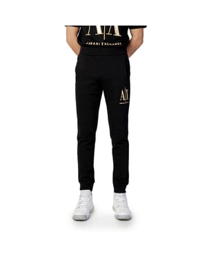 Armani Exchange Schwarze Baumwoll-Jogginghosen (Trainingshosen)