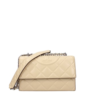 Tory Burch Beiger Leder Umhängebeutel