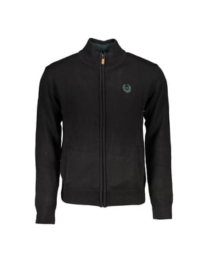 Gianmarco Venturi schwarzer Baumwoll-Cardigan für Herren