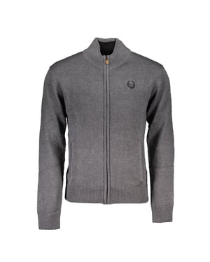 Gianmarco Venturi Grigio Baumwoll Herren Cardigan