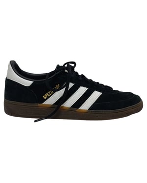 Adidas Handball Spezial Low-Top Sneakers aus schwarzem Wildleder