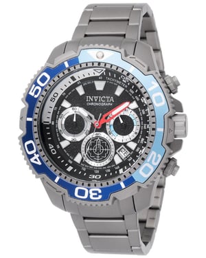 Invicta TI-22 49493 Herrenarmbanduhr - Quarzwerk - Titan mit Schwarzem Zifferblatt - 48 mm