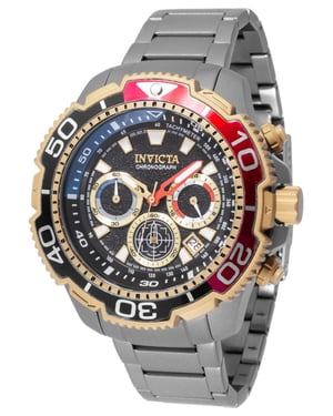 Invicta TI-22 49495 Herrenarmbanduhr - Quarzwerk - Titan mit Schwarzem Zifferblatt - 48 mm
