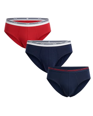 3er-Pack Herren Baumwollslips Klassische Farben D309BB