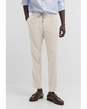 Bugatti Herren Bundfaltenhose mit Stretch und easy-care Funktion