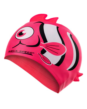 Jungen Nemo Muster Schwimmkappe | Silikon 3D Druck Einfache Passform Schwimmkappe für Kinder