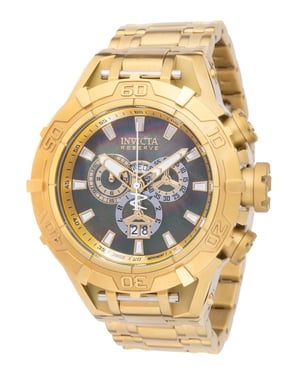 Invicta Reserve 49348 Herrenarmbanduhr - Quartz Uhrwerk - Edelstahl mit Perlmuttzifferblatt - 54,0 mm