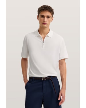 Bugatti Herren Poloshirt mit kurzem Reißverschluss
