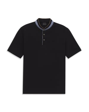 Bugatti Herrenpoloshirt, Modern Fit, aus reiner Baumwolle - Schwarz