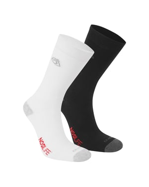 Craghoppers - Socken Insektenabwehr für Herren/Damen Unisex(2er-Pack) (Schwarz/Weiß)