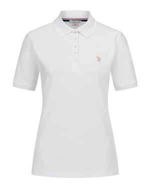 U.S. POLO ASSN. Damen Poloshirt kurzarm aus Baumwoll-Elasthan