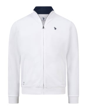 U.S. Polo Assn. Herren Sweatjacke mit Stehkragen aus 100 % Baumwolle
