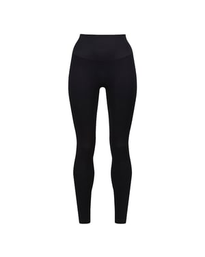 Damen Essentials Schwarze Leggings Formende Unterstützende Recycelte Stretch-Passform