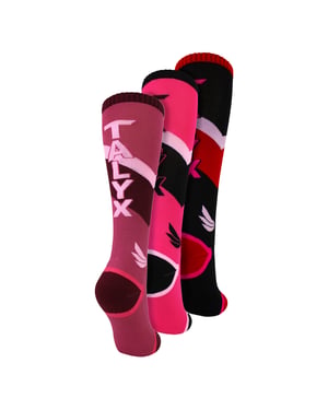 3er Pack Mädchen Ski Socken mit Polsterung, Thermo, Feuchtigkeitsableitend, Wintersport Socken