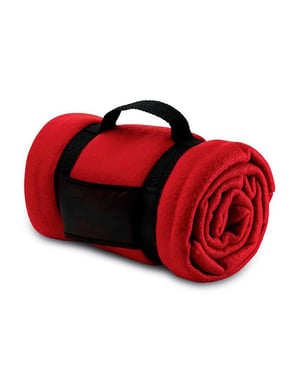 SOLS - Decke "Stavenger", Fleece, Karo (Rot)