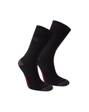 Craghoppers - Socken Insektenabwehr für Herren/Damen Unisex(2er-Pack) (Schwarz/Dunkelgrau)