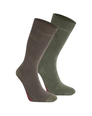 Craghoppers - Socken Insektenabwehr für Herren/Damen Unisex(2er-Pack) (Waldgrün/Oliv)