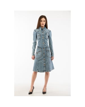 Moschino Mehrfarbiges Baumwoll-Casual-Kleid
