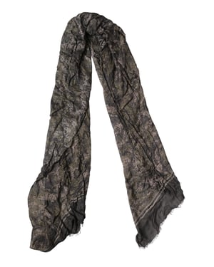 Dolce & Gabbana Brauner Camouflage Modal Herren-Schal