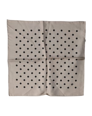 Dolce & Gabbana Braune Polka-Dot Quadratische Taschentuch-Schal