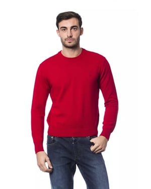 Billionaire Italienische Couture Roter Merinowollpullover für Herren