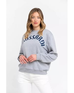 Trussardi Graues Baumwoll-Sweatshirt für Frauen