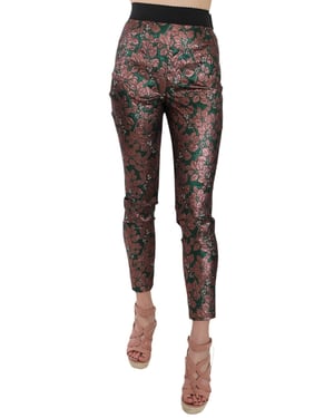 Dolce & Gabbana Mehrfarbige Iridescent Brokat Jacquard Hose Culotte