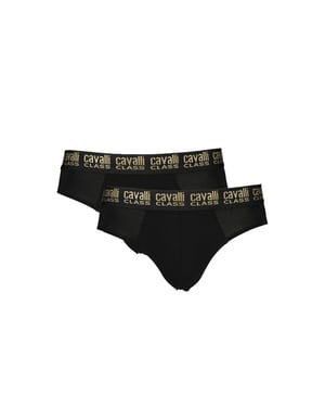 Cavalli Class Schwarze Baumwollunterwäsche für Herren
