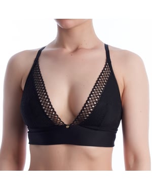 Damen Eyelet Bralette mit Spitze 50540428
