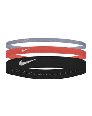 Nike - "Flex Classic" Stirnband (3er-Pack) (Schwarz/Violett/Orange Mischung)