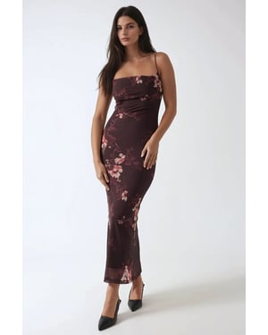 Bedrucktes Bodycon-Maxi-Kleid