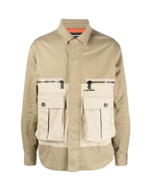Wattierte Coach-Jacke mit Pattentasche