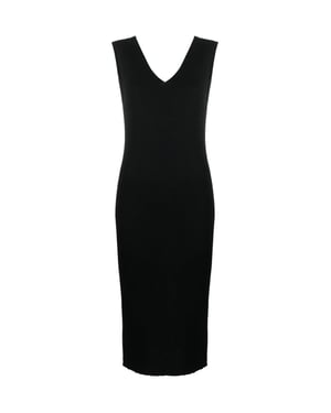 Strickkleid mit Logo, Midi-Länge