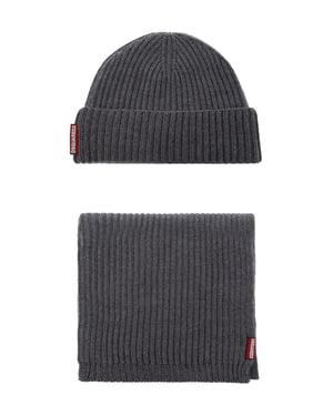 Warmy Mütze und Schal-Set mit Logo-Etikett