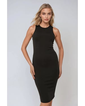 Basic Neckholder Mini Bodycon Kleid