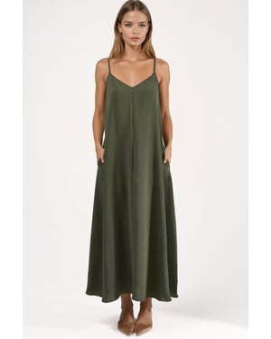 A-Form Maxi-Kleid