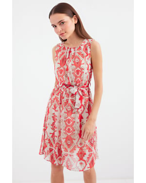 Mini-Kleid mit Bindeband und Schleifendetail