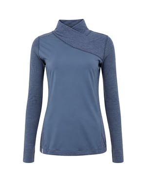 Asics MetaRun Warm Damenshirt Blau