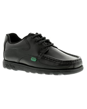 Kickers Jungenschulschuhe Fragma Schnürschuh 3 Junior Leder Schnürsenkel schwarz