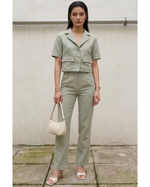 Shirt mit Taschen-Detail und Hose Zweiteiliges Set